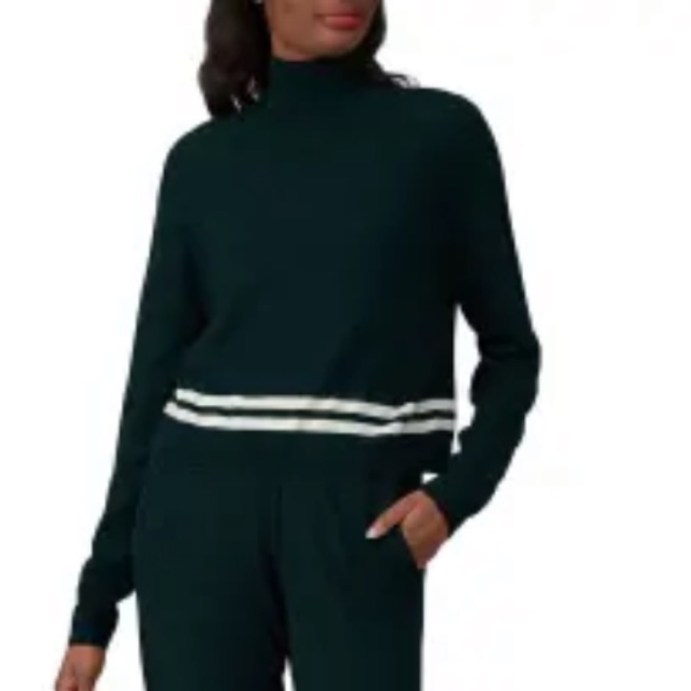 LNDR Dark Green Arctic Turtleneck Sweater